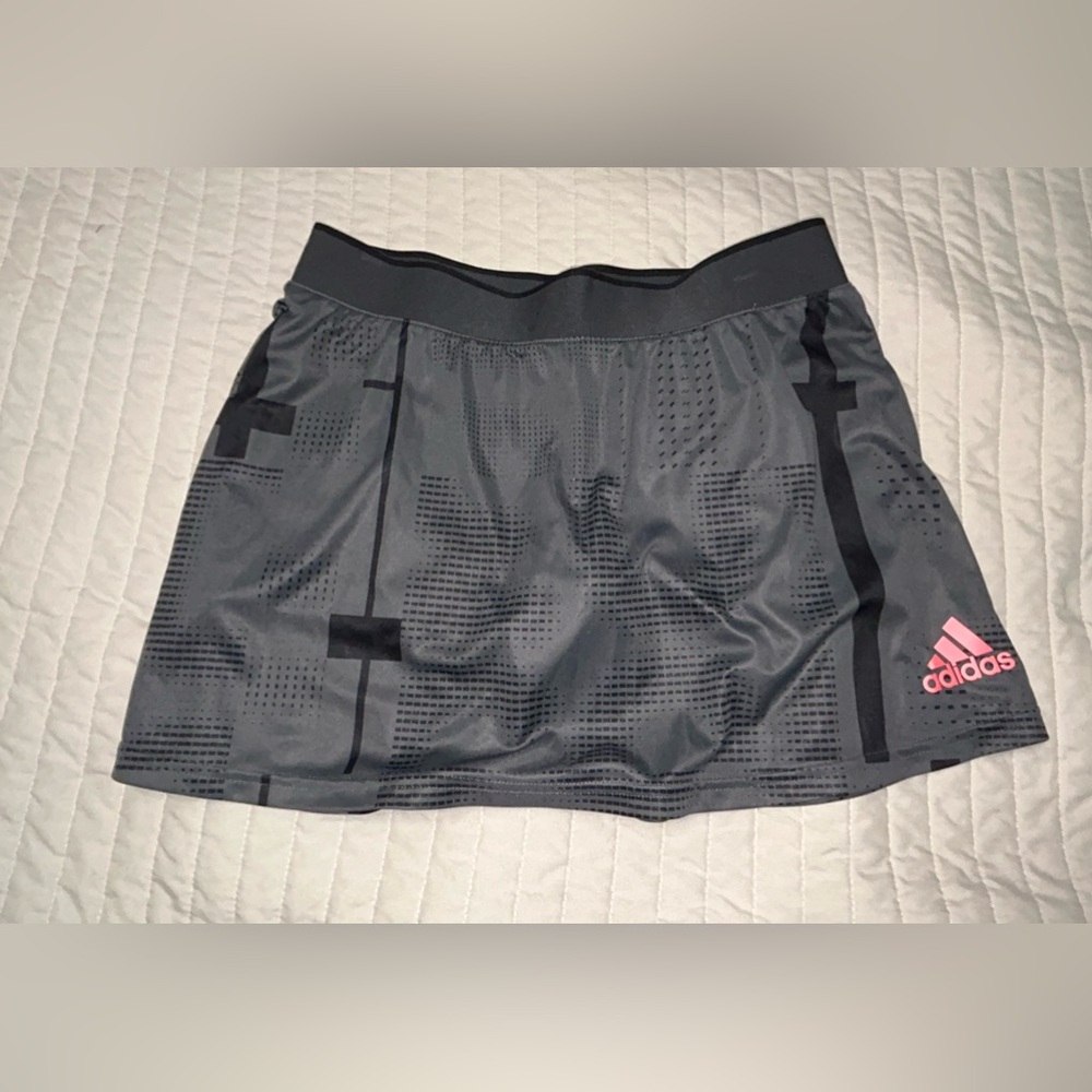 Adidas Tennis Club Graphic Women's Skirt Gray / Black Size M [🟢-10]